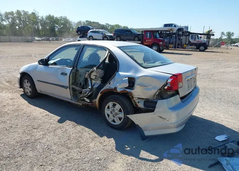 2005 Honda Civic Vp from USA, damaged, VIN 1HGES16375L025542